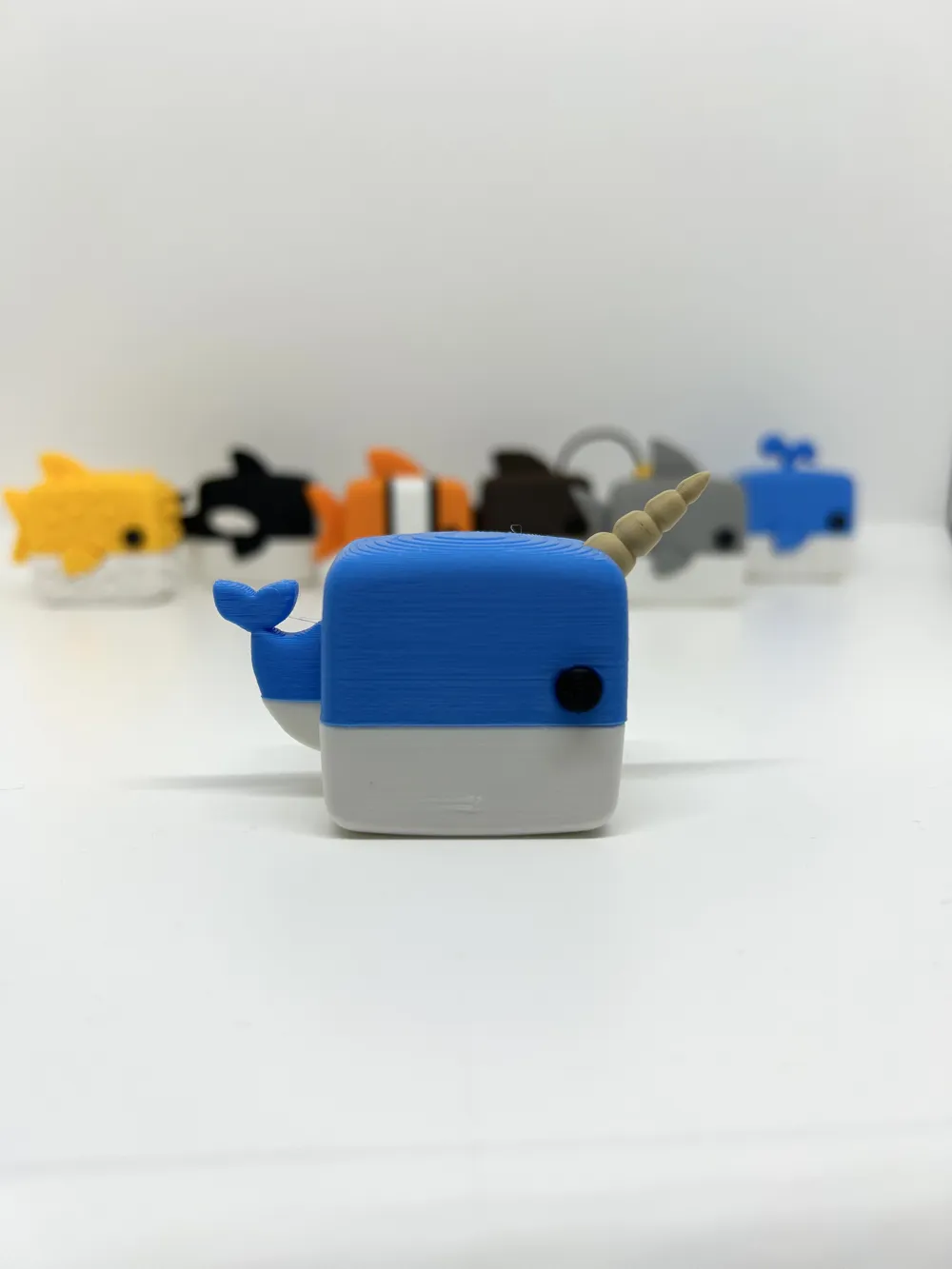 Cubic fish (Narwhal) - No AMS - Dano's toy - Free 3D Print Model ...