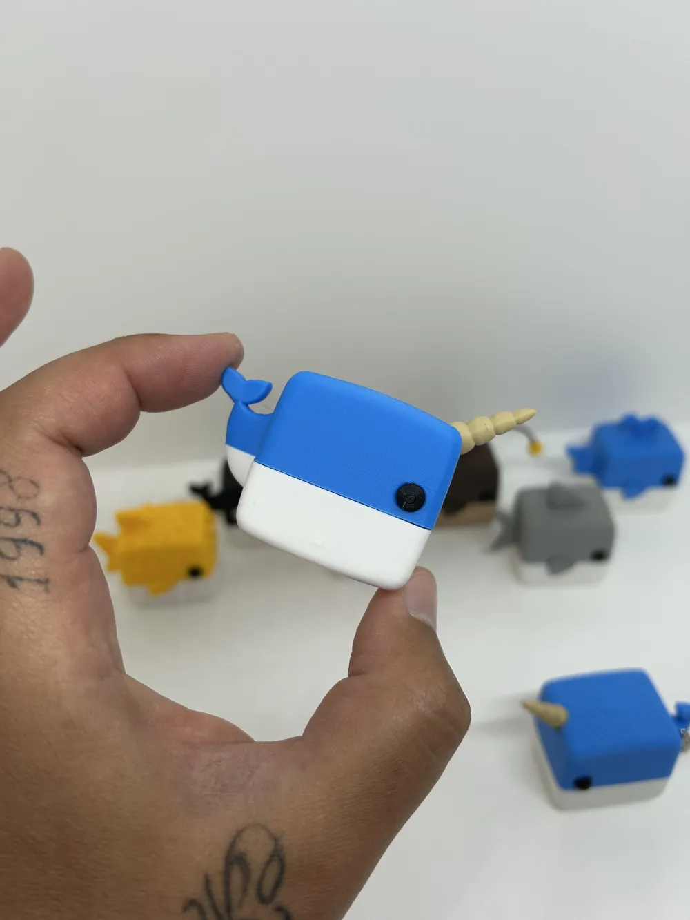 Cubic fish (Narwhal) - No AMS - Dano's toy - Free 3D Print Model ...
