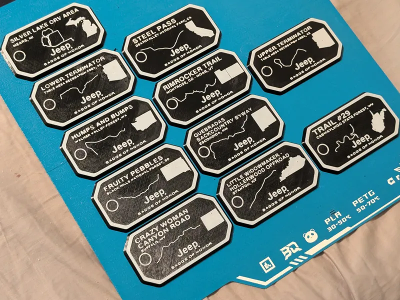 Printable Jeep Digital Badges of Honor