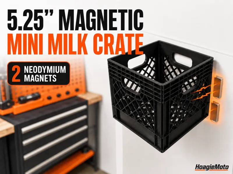 5.25" Magnetic Milk Crate Organizer Holder