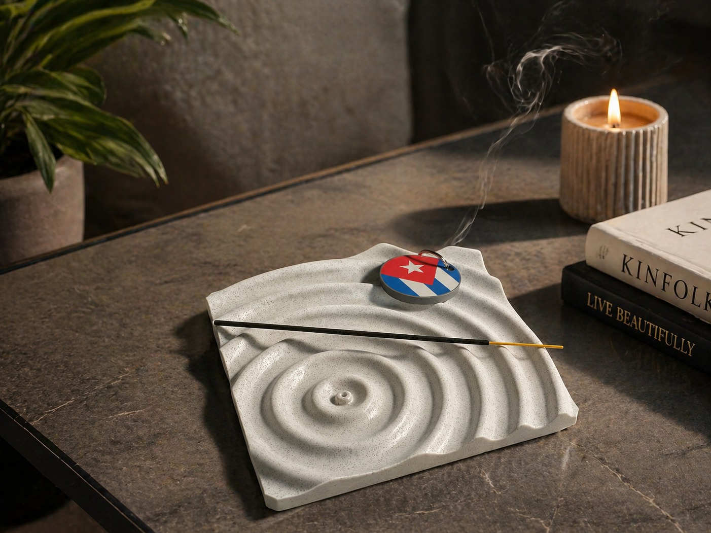 Wave Incense Holder & Key Tray – Zen EDC Organizer