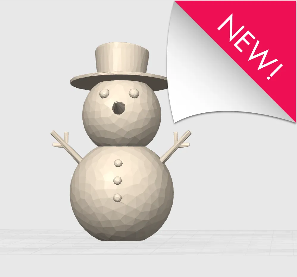Bonhomme de neige low poly