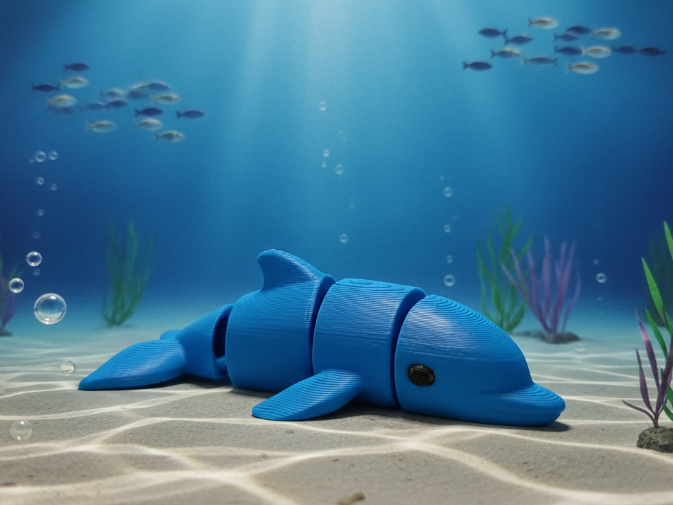 Flexi Dolphin Toy - Wiggly Dolphin Fidget Toy