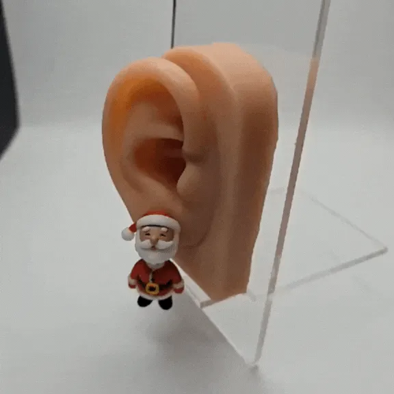 Santa Articulated Hanger Earrings view 2