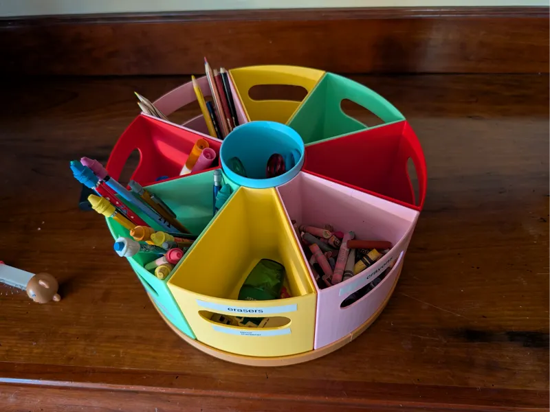 Circular Art Supply Storage