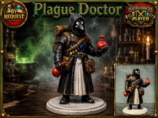 Plague Doctor Healer: DnD D&D Pathfinder Mini