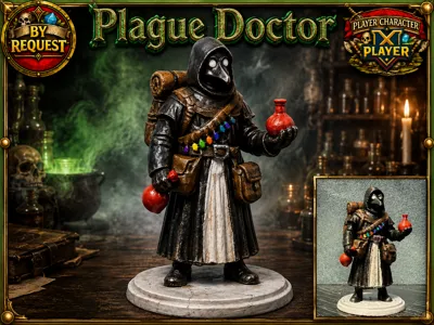 Plague Doctor Healer: DnD D&D Pathfinder Mini
