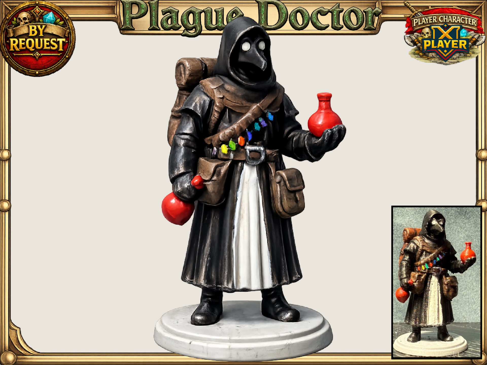 Plague Doctor Healer: DnD D&D Pathfinder Mini