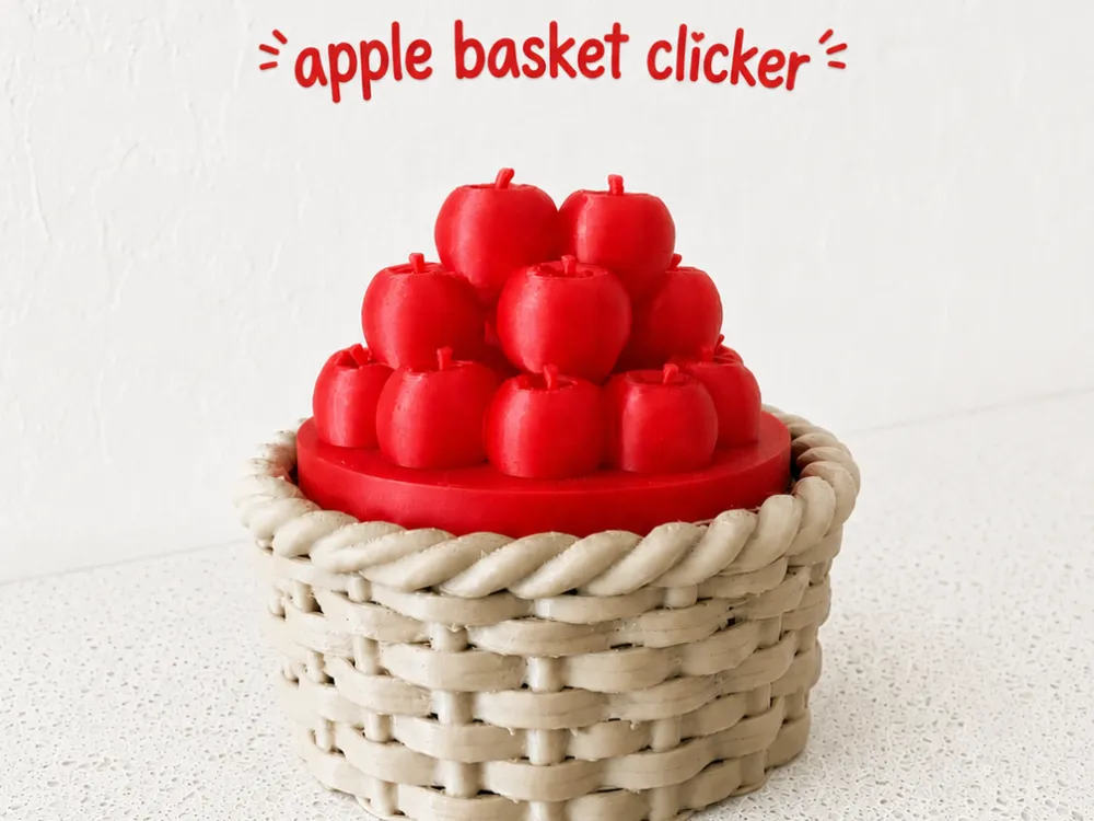 Objeto manipulable: Apple Basket Clicker | Fidget Toy | Fall Clicker. Referencia del modelo original.