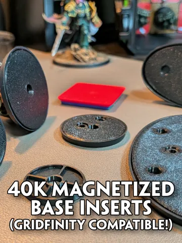 Organizador: 40k Magnetized Base Inserts *GRIDFINITY* — vista de referencia 2