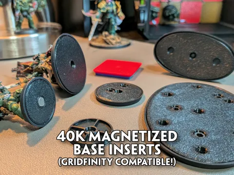 Organizador: 40k Magnetized Base Inserts *GRIDFINITY* — referencia de MakerWorld