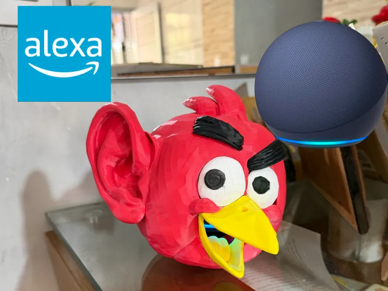 Case Alexa Echo Dot Angry Birds Red Meme