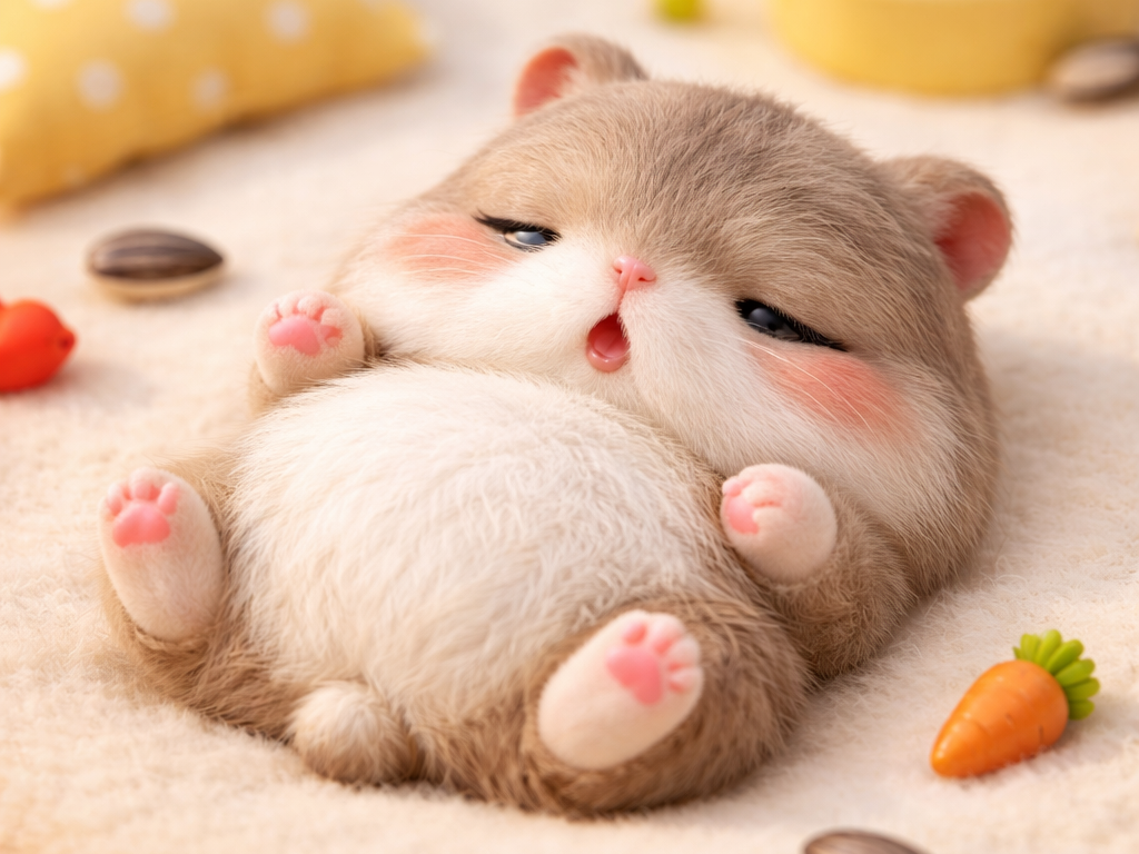 Chubby Lazy Hamster (No Support)