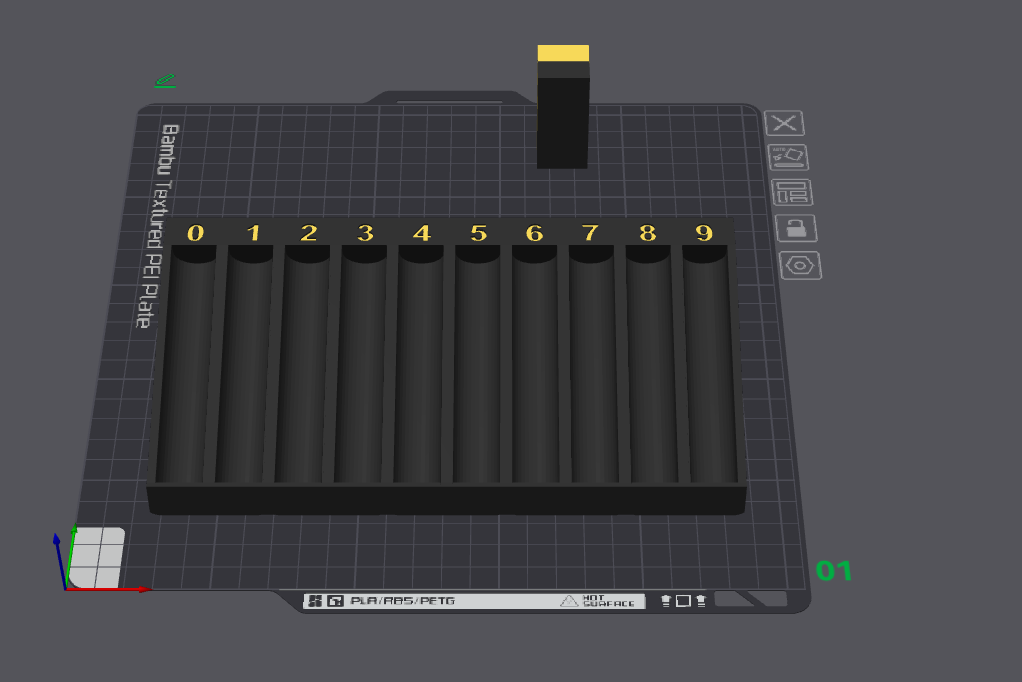Miniatura 4 do modelo 3D Gridfinity Angled Punch Stamp Rack