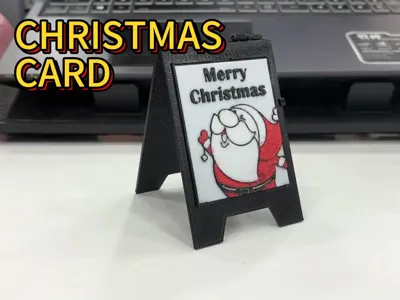 Four Custom Christmas Cards [for Signage Display Stands]