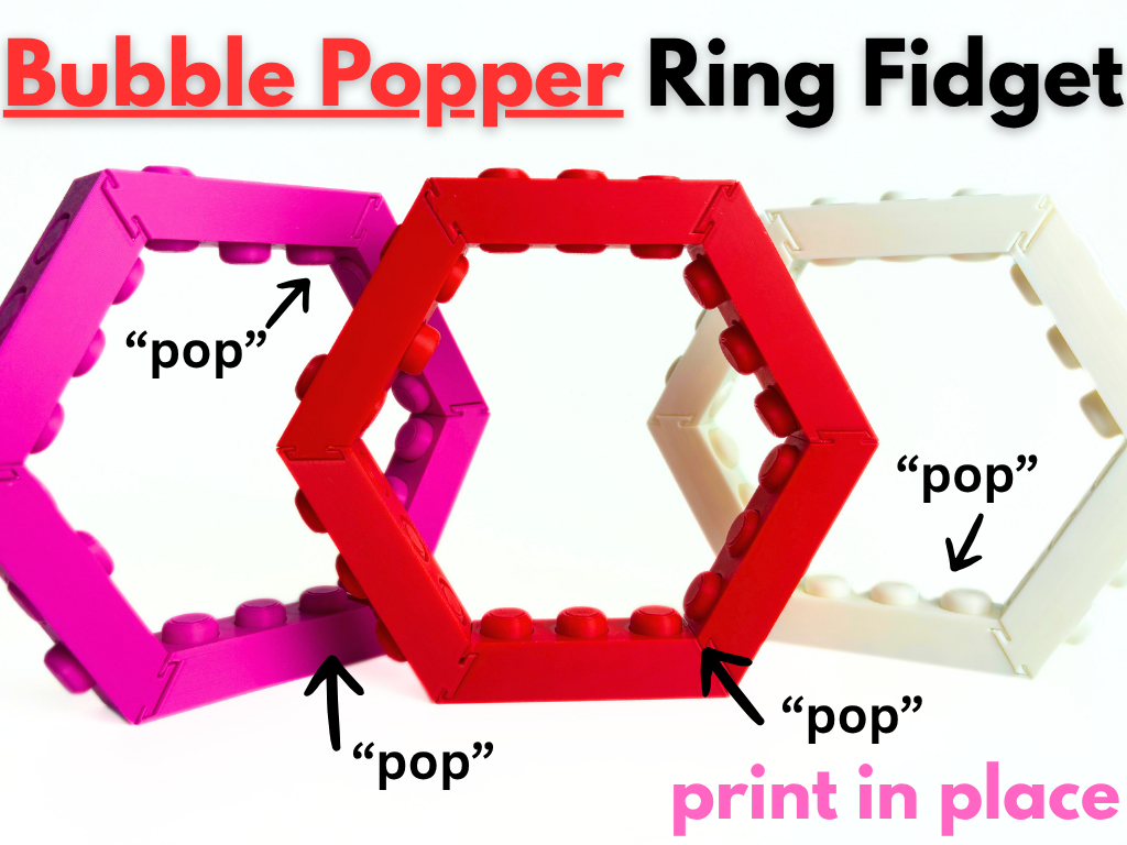 Bubble Popper Ring Fidget (Print In Place)