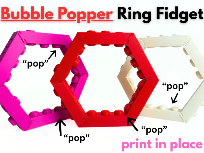 Bubble Popper Ring Fidget (Print In Place)