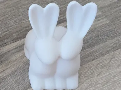 3D scan of a decorative Easter bunny couple