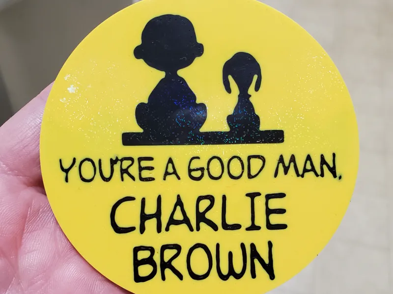 Charlie Brown Backpack Tag