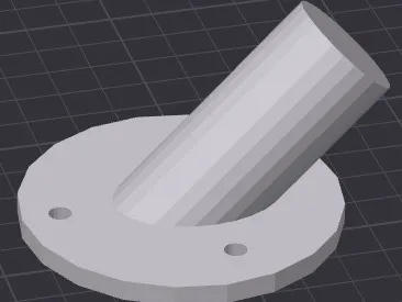 Duschstangehalter für 45 Grad Dachschräge