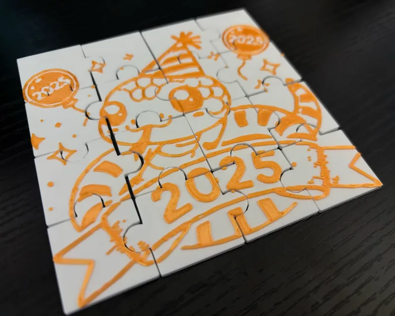 2025 year of the snake A1 mini puzzle