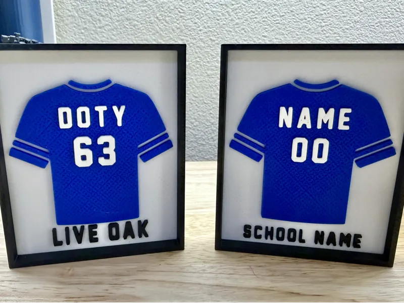Jersey Name Plaque