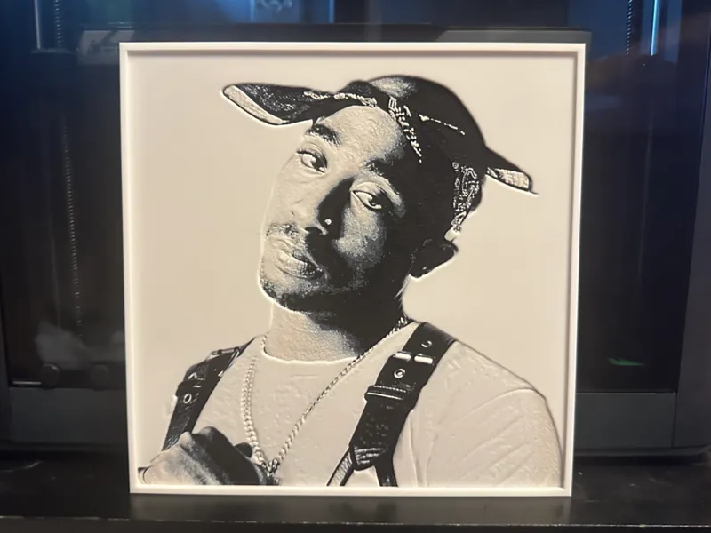Tupac Shakur (2Pac) Hueforge Poster