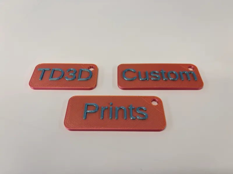 Custom name tag keychain