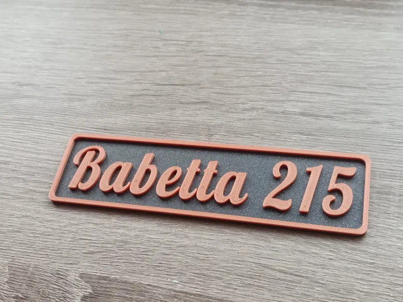 Štítek na nádrž babetta 215