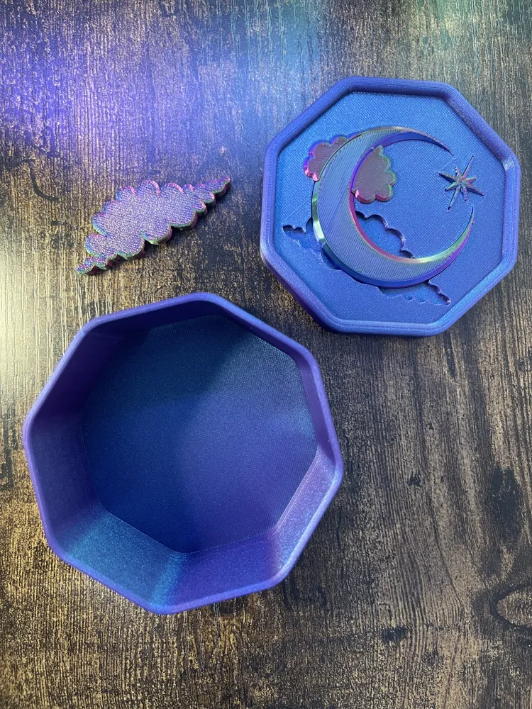 Celestial Moon & Cloud Trinket Box by Pages & Projects MakerWorld ...