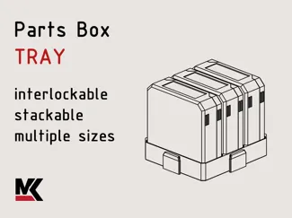 Parts Box Tray - stackable, interlockable