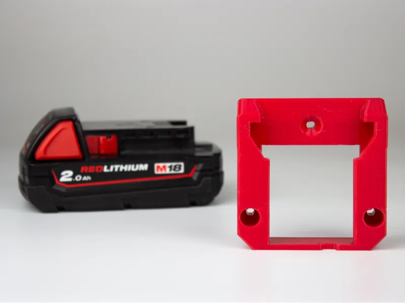 Wall mount for Milwaukee M18 battery