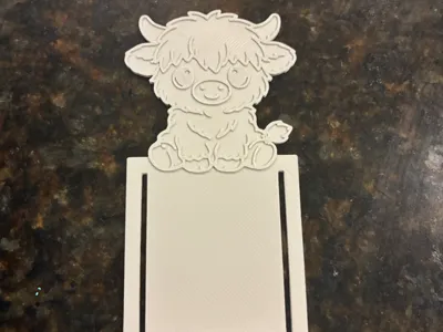 Highland Cow Bookmark