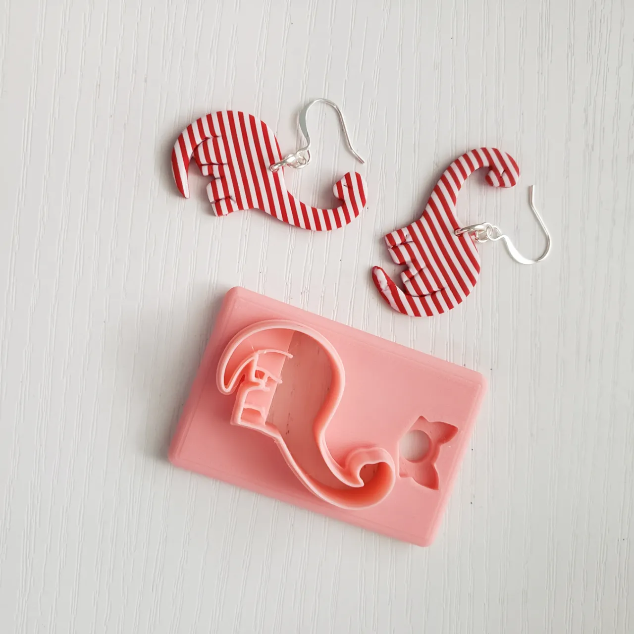 Brachiosaurus Dinosaur Polymer Clay Earring Cutter view 3