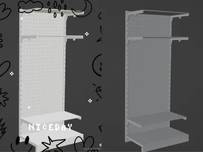 BJD 1/4 / 1/5 / 1/6 scale pegboard wardrobe model