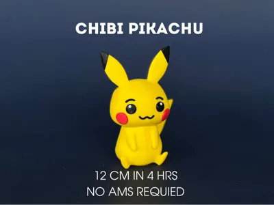 Chibi Pikachu - Cute Pokemon-Inspired Figurine
