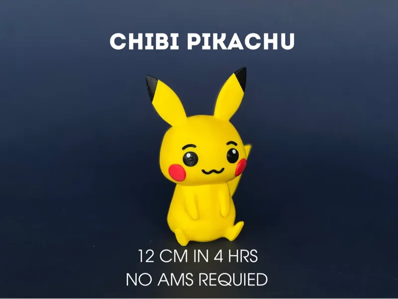Chibi Pikachu - Cute Pokemon-Inspired Figurine