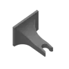 vertical hook; with supports, skirt and brim; 0.2mm layer; 2 walls; 15% infill