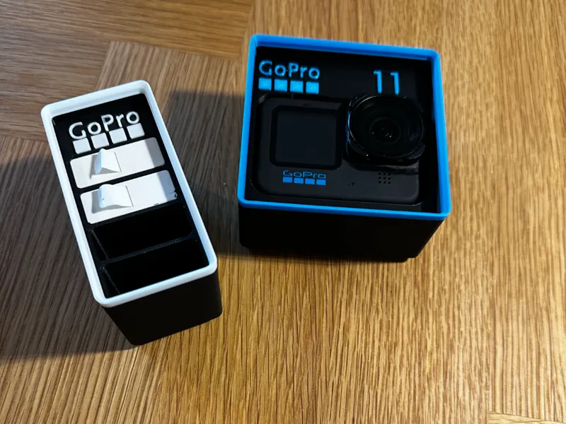 Gridfinity GoPro box (9,10,11) and battery box