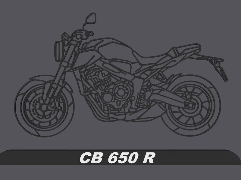 Honda CB 650 R Motorrad Silhouette Aufsteller Deko