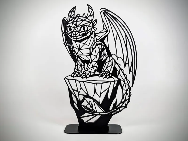 Geometric Low Poly Toothless
