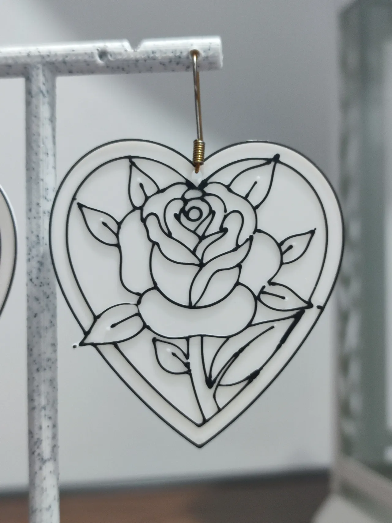 Aretes Corazón de Rosa Eterna view 4