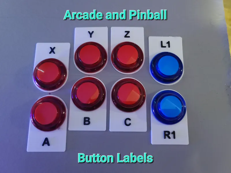 Arcade and Pinball Button Labels