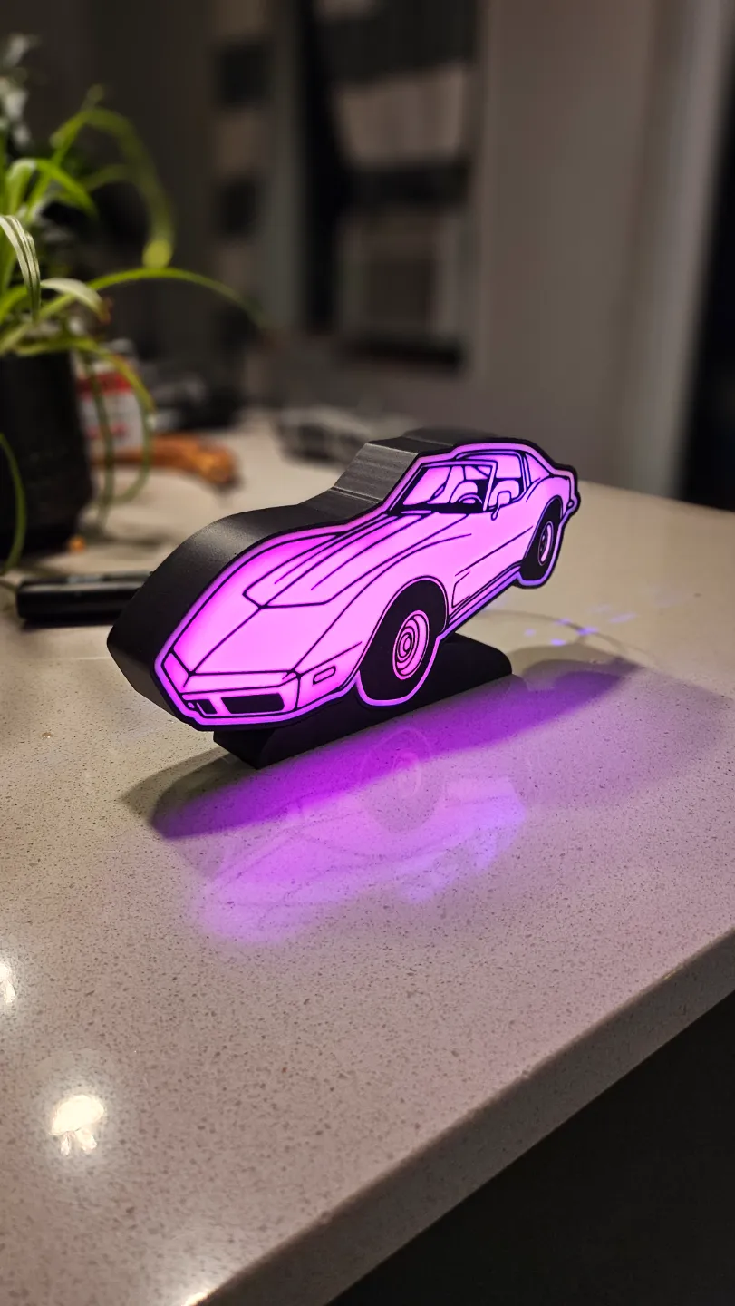 Chevrolet Corvette 1975 C3 Model Lightbox By Tommy Gun MakerWorld Chevrolet Corvette 1975 C3 Model Lightbox By Tommy Gun MakerWorld