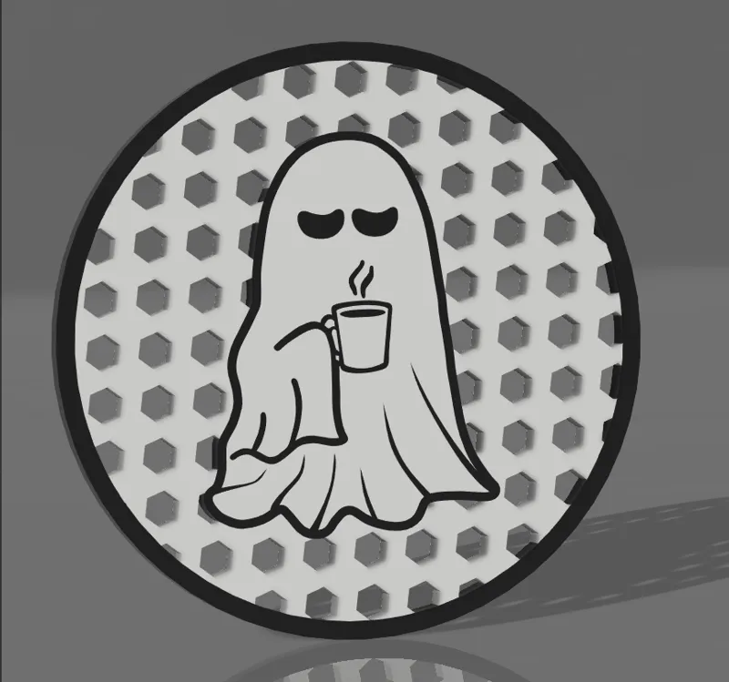 Coffee Ghost coaster