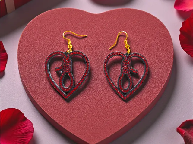Noose in the heart earrings