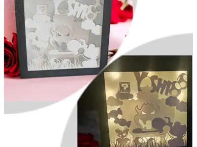 Yoshi Shadow/Light Box Super Mario Movie