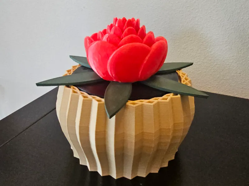 Poop bag hiding flower pot