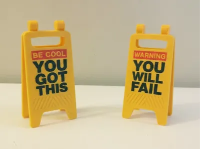 (de)Motivational Wet Floor Sign