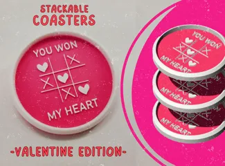 S.C. - Stackable Coasters - Valentine